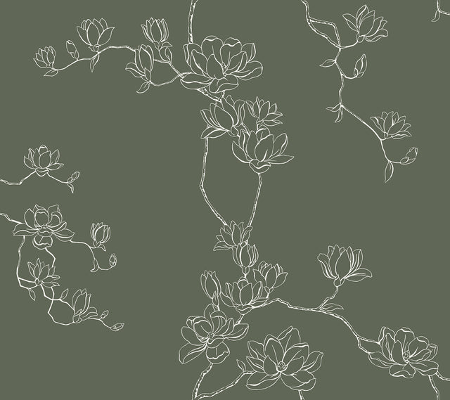 Magnolia Home MF4735 Magnolia Pine Branches Wallpaper