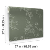 Magnolia Home MF4735 Magnolia Pine Branches Wallpaper