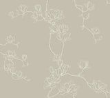 Magnolia Home MF4736 Magnolia Taupe Branches Wallpaper