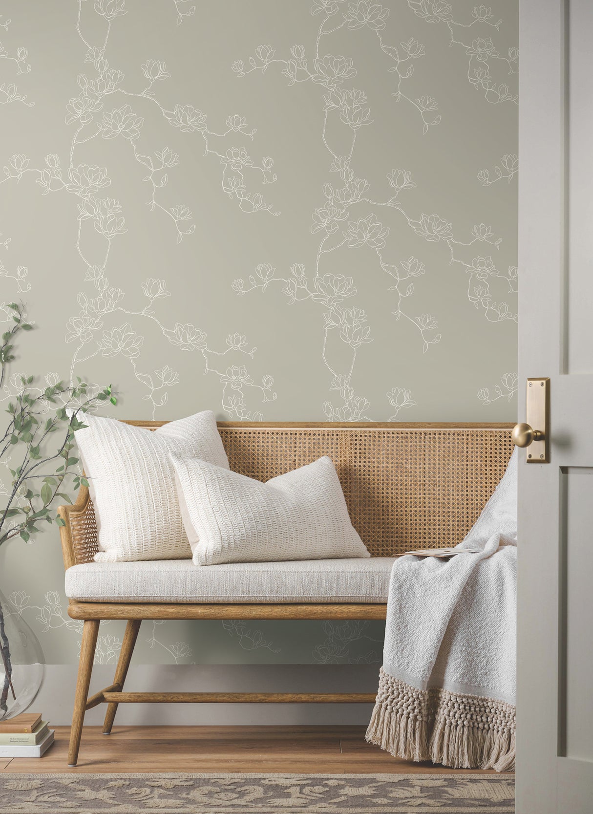 Magnolia Home MF4736 Magnolia Taupe Branches Wallpaper