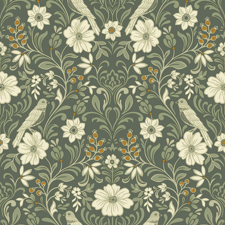 Magnolia Home MF4741 Colette Olive Wallpaper