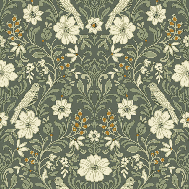 Magnolia Home MF4741 Colette Olive Wallpaper
