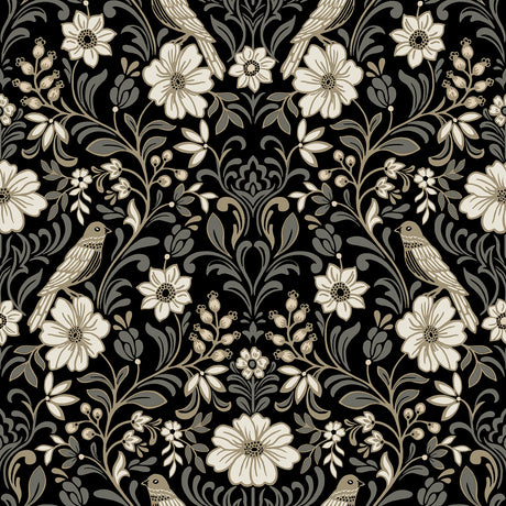 Magnolia Home MF4742 Colette Black Wallpaper