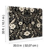 Magnolia Home MF4742 Colette Black Wallpaper