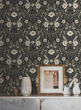 Magnolia Home MF4742 Colette Black Wallpaper
