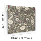 Magnolia Home MF4743 Colette Charcoal Wallpaper