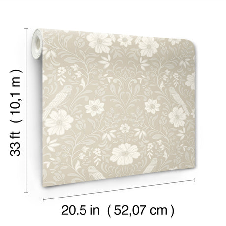 Magnolia Home MF4744 Colette Linen Wallpaper