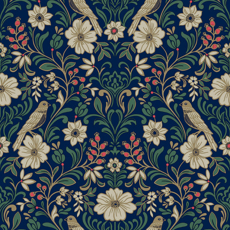 Magnolia Home MF4745 Colette Navy Wallpaper