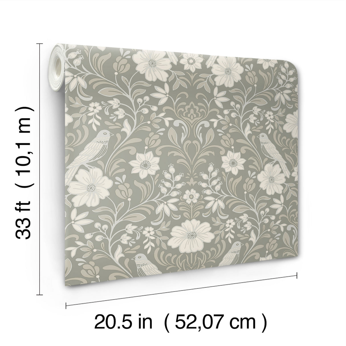 Magnolia Home MF4746 Colette Grey Wallpaper