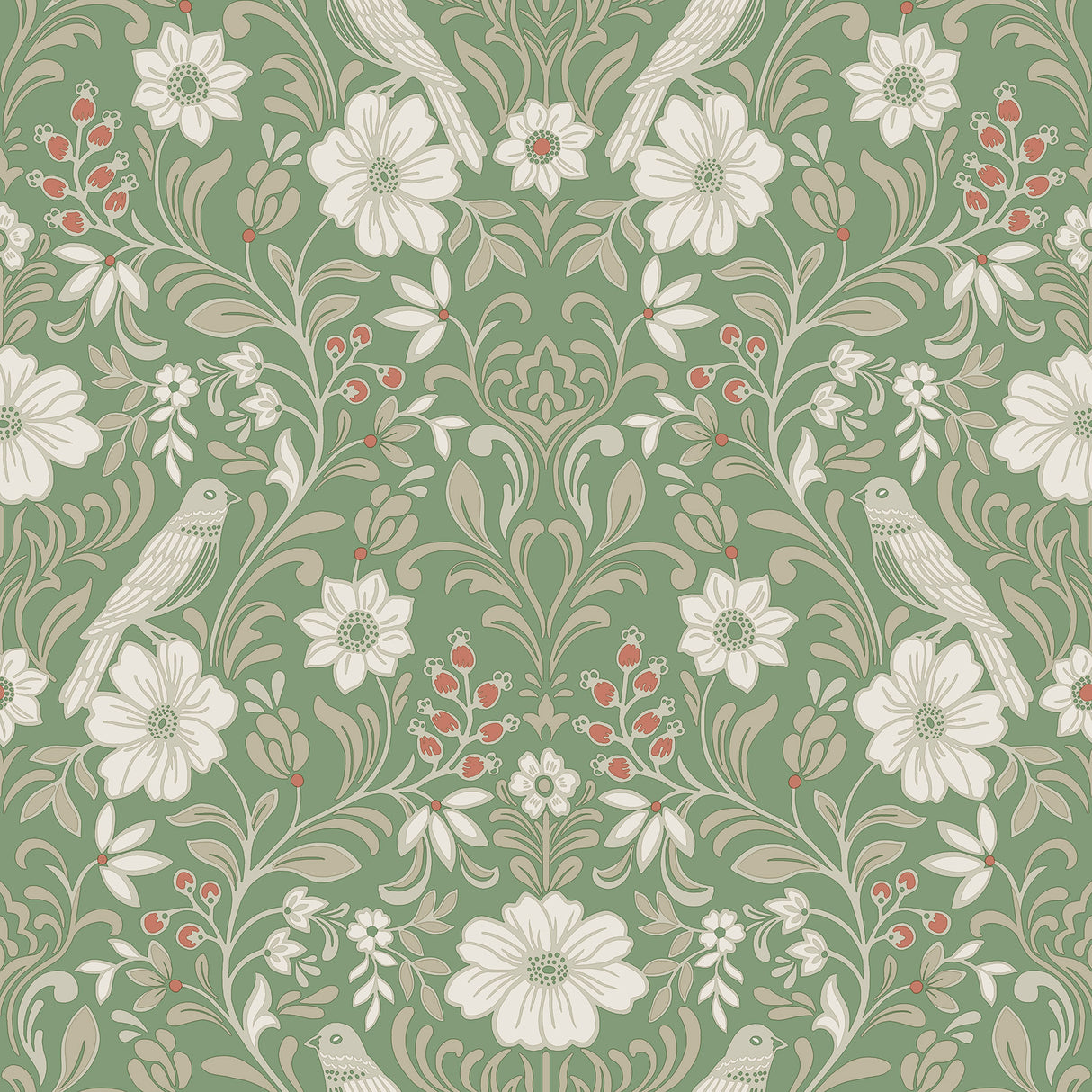 Magnolia Home MF4747 Colette Bright Green Wallpaper
