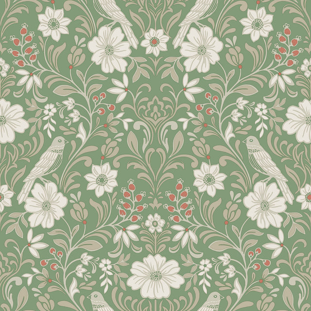 Magnolia Home MF4747 Colette Bright Green Wallpaper