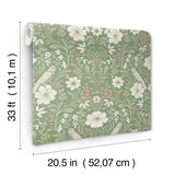 Magnolia Home MF4747 Colette Bright Green Wallpaper