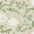 Magnolia Home MF4751 Gwendolyn Ecru & Green Wallpaper
