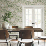 Magnolia Home MF4751 Gwendolyn Ecru & Green Wallpaper
