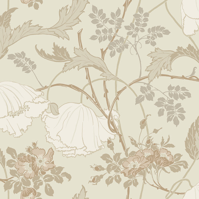 Magnolia Home MF4752 Gwendolyn Neutral & Coral Wallpaper