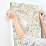 Magnolia Home MF4753 Gwendolyn Ivory & Grey Wallpaper