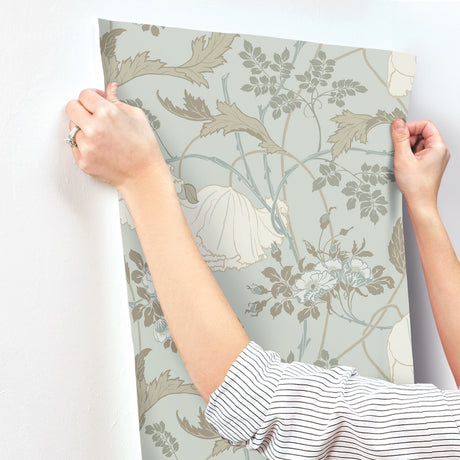Magnolia Home MF4755 Gwendolyn Blue & Suede Wallpaper
