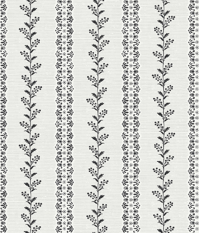 Magnolia Home MF4761 Everleigh White & Black Wallpaper