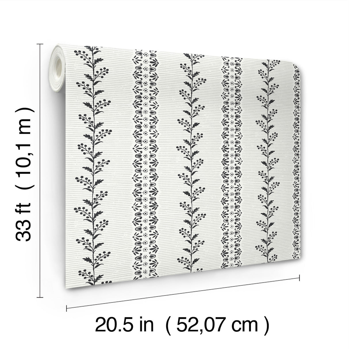 Magnolia Home MF4761 Everleigh White & Black Wallpaper
