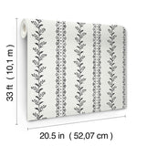 Magnolia Home MF4761 Everleigh White & Black Wallpaper