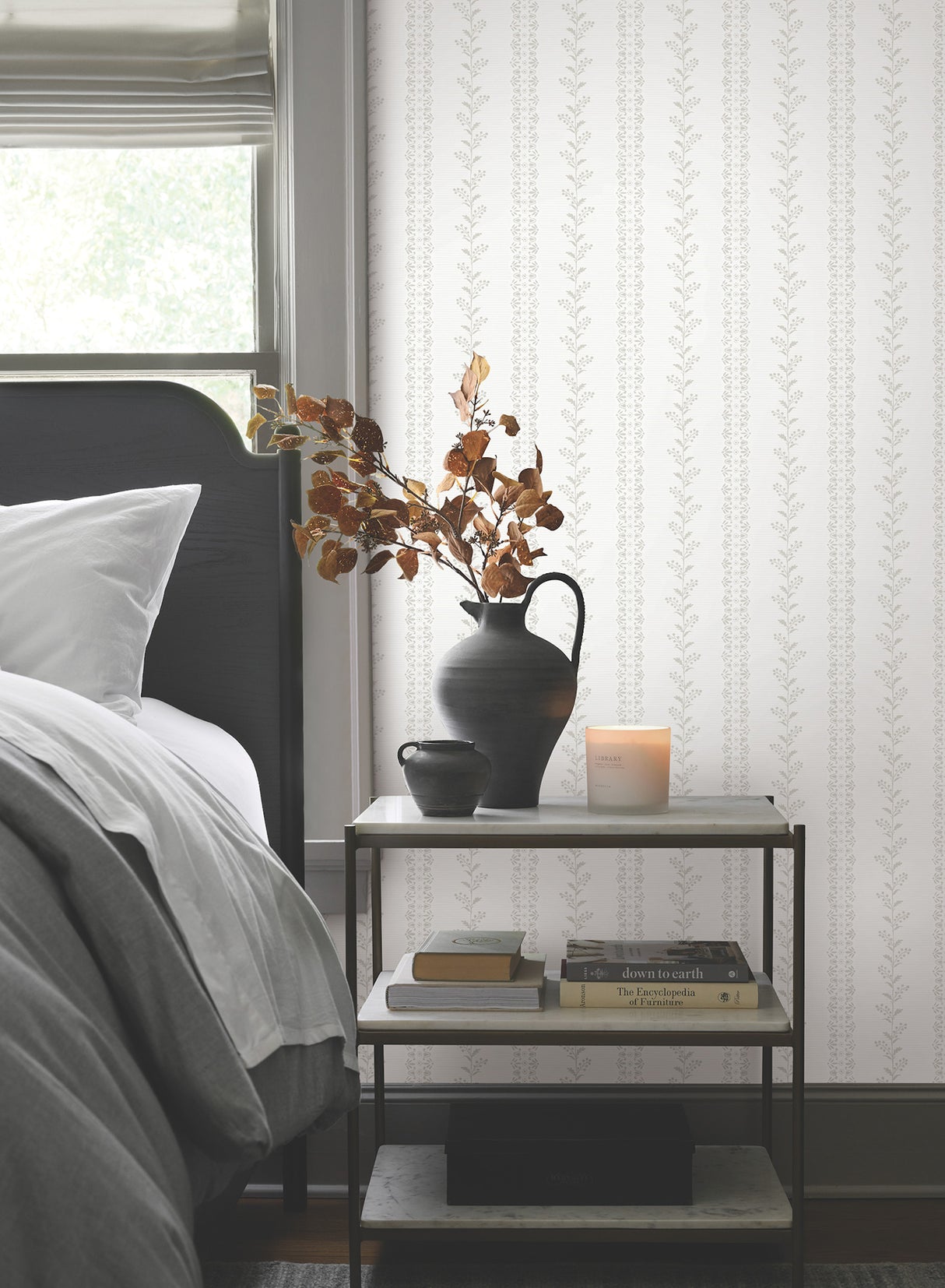 Magnolia Home MF4765 Everleigh Grey Wallpaper