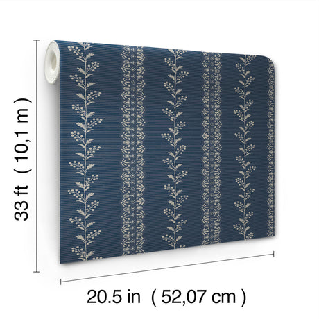 Magnolia Home MF4766 Everleigh Navy Wallpaper