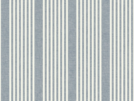 Magnolia Home MF4768 French Navy Linen Stripe Wallpaper