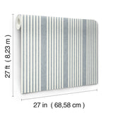 Magnolia Home MF4768 French Navy Linen Stripe Wallpaper