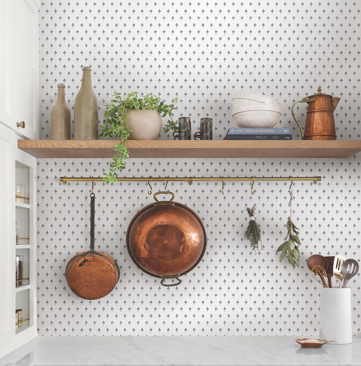 Magnolia Home MF4772 Charm Blue Wallpaper