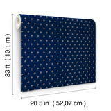 Magnolia Home MF4776 Charm Navy Wallpaper