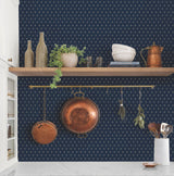 Magnolia Home MF4776 Charm Navy Wallpaper