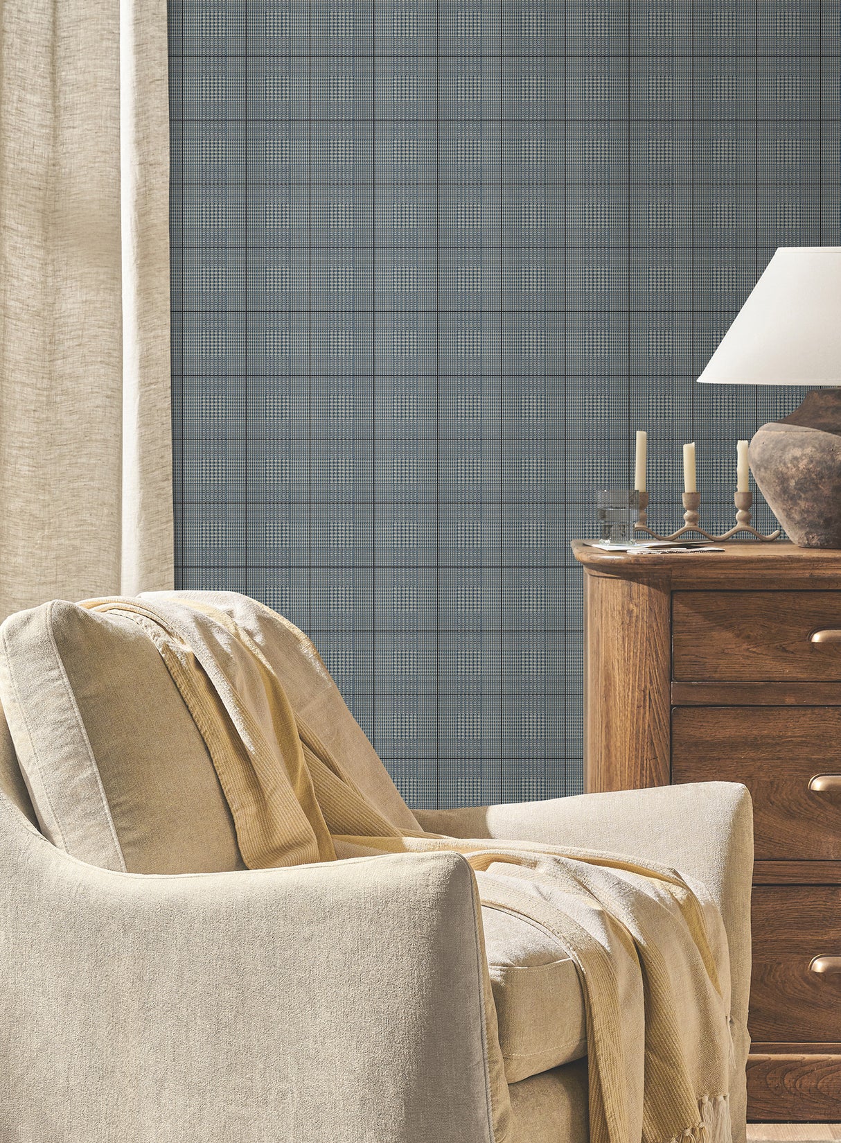Magnolia Home MF4785 Windsor Blue Wallpaper
