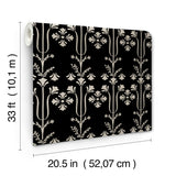Magnolia Home MF4803 Lydia Black Wallpaper