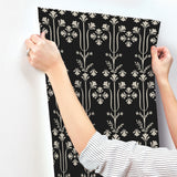 Magnolia Home MF4803 Lydia Black Wallpaper