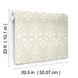 Magnolia Home MF4804 Lydia Ivory Wallpaper
