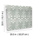 Magnolia Home MF4806 Lydia Blue Wallpaper