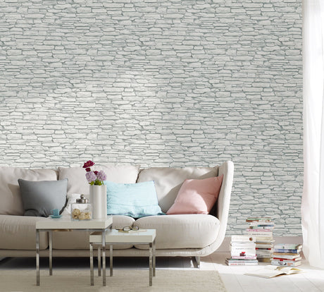 Marburg MG81902 Kamen Light Grey Stone Wallpaper