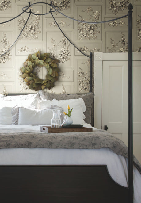 York MH1544 The Magnolia Brown & Grey Wallpaper