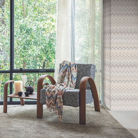 York MI10331 Happy Zigzag Grey Wallpaper