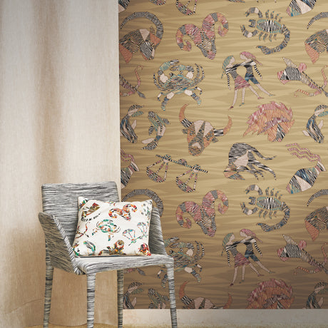 York MI10350 Constellations Gold Wallpaper