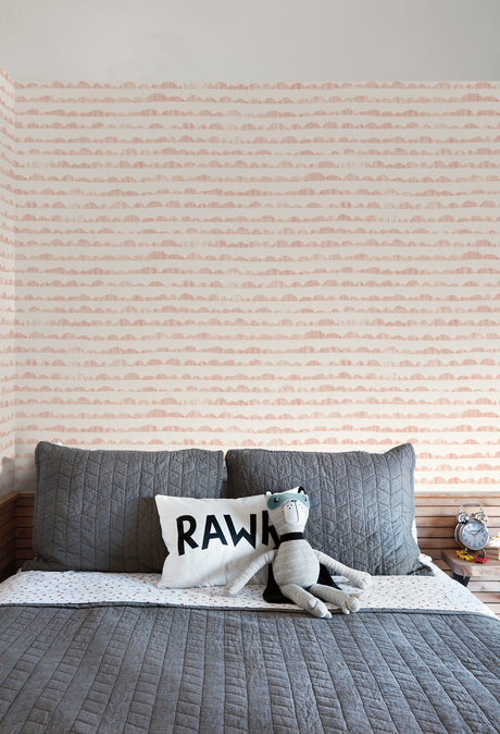 York MK1145 Hill & Horizon Pink Wallpaper