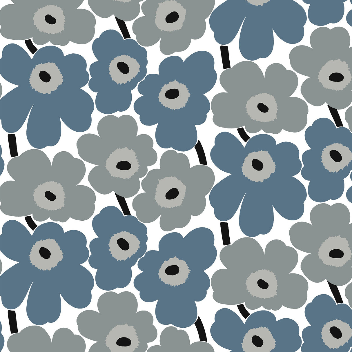 Marimekko MKS4493 Grey Pieni Unikko Peel & Stick Wallpaper