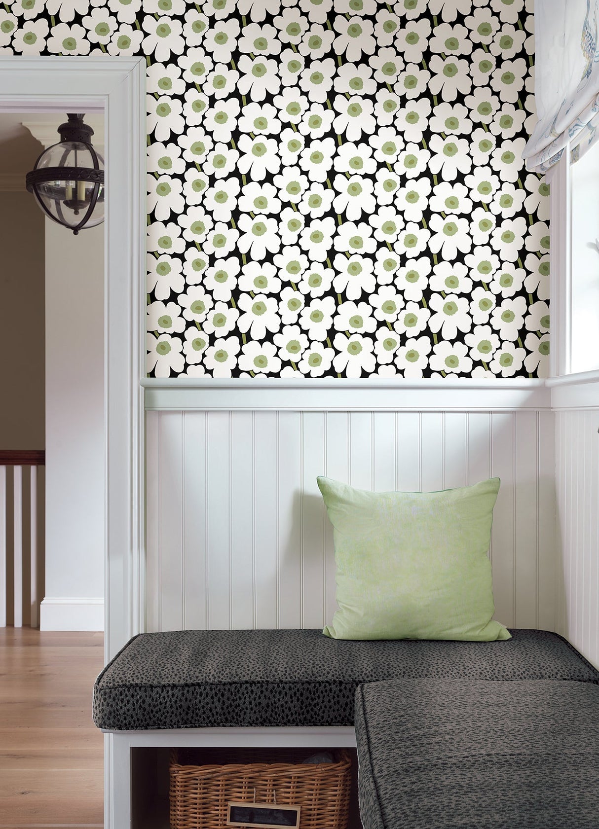 Marimekko MKS4494 Black Pieni Unikko Peel & Stick Wallpaper