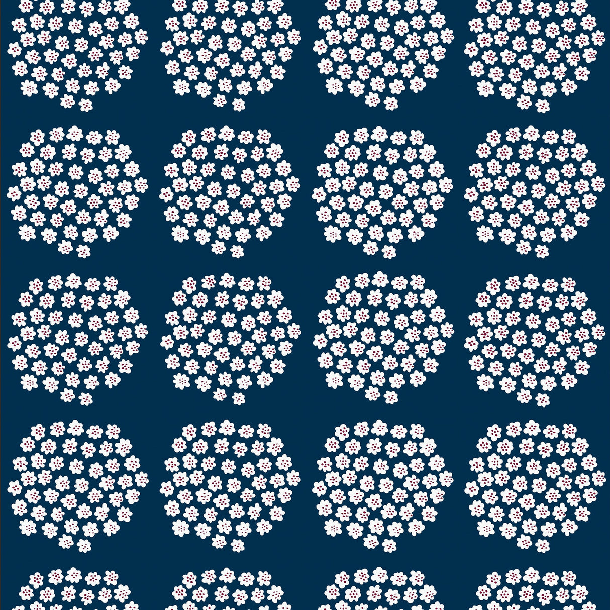 Marimekko MKS4498 Navy Puketti Peel & Stick Wallpaper