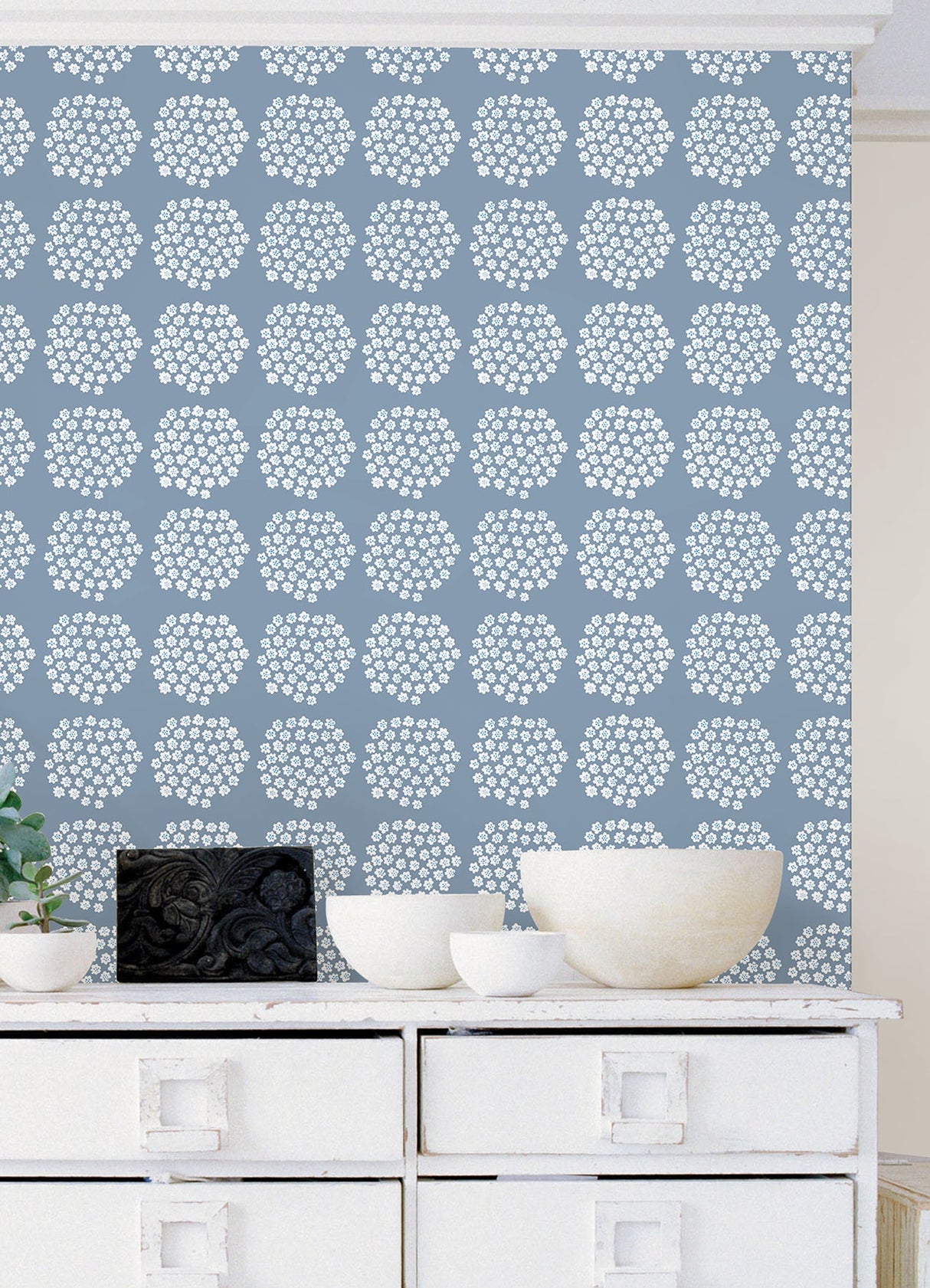 Marimekko MKS4499 Blue Puketti Peel & Stick Wallpaper