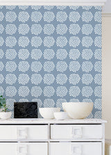 Marimekko MKS4499 Blue Puketti Peel & Stick Wallpaper