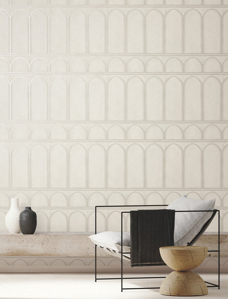 York MN1831 Arches Beige & Pearl Wallpaper