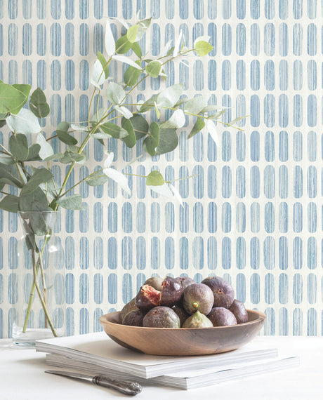 York MN1942 Petite Pergola Blue Wallpaper