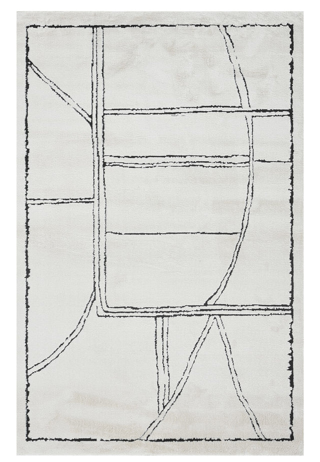 Amer Rugs MNT10508 Monotone White 5' X 8' Area Rug