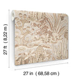 York MT5632 Lotus Land Cacti Baked Clay Wallpaper - Eade's Wallpaper